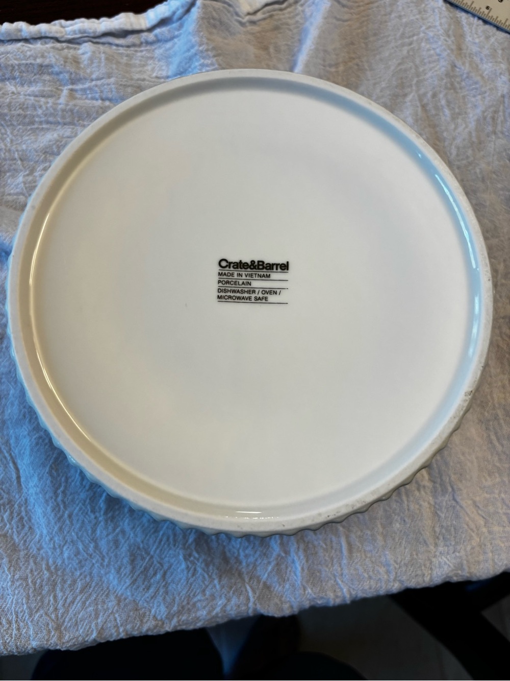 Crate&Barrel White Fluted Ceramic Ramekin - Picture 5 of 7